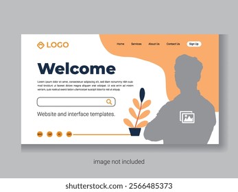 professional business landing page, web home page design template.