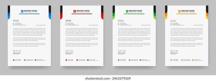 Professional business letterhead design for corporate company. letterhead design. Letter head stationery layout design