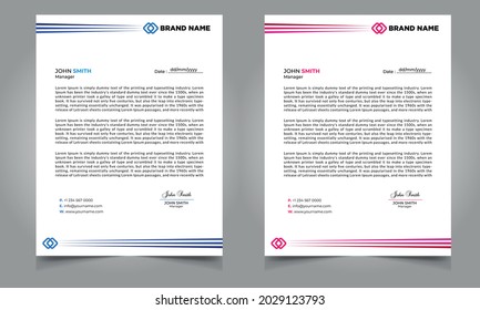Professional Business Letterhead Design Template