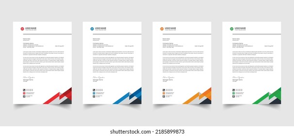 Professional Business Letterhead Template In A4 Size. Modern Informative Newsletter Magazine Poster Template 