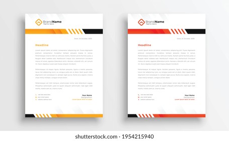 professional business letterhead template design