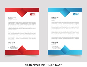 Professional business letterhead template design