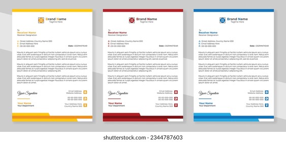 Professional Business Letterhead Template Design