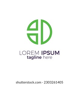 logotipo profesional de negocios. forma circular, color verde. ilustración vectorial de símbolo de signo