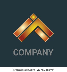 Professional business logo design vector on gray background