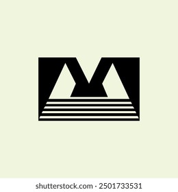 Professional Business M and MV Logo
