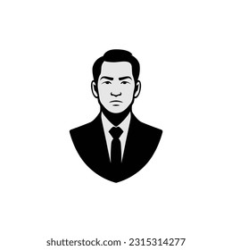 diseño de ilustraciones vectoriales del logotipo de un empresario profesional