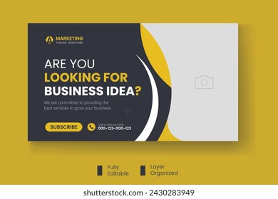 Professional business marketing youtube thumbnail web banner post template