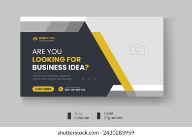 Professional business marketing youtube thumbnail web banner post template