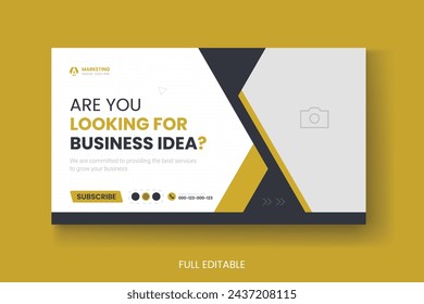 Professional business marketing youtube thumbnail web banner post template