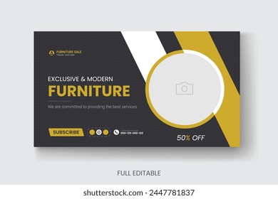 Professional business marketing youtube thumbnail web banner post template