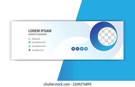 Professional Business Modern Email Signature Design Template.