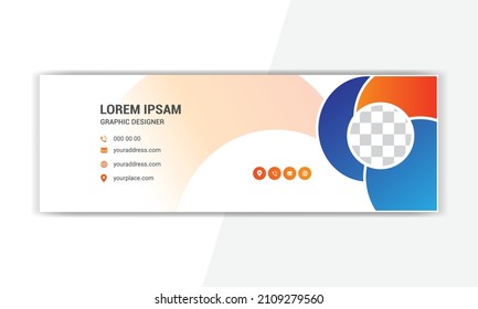 Professional Business Modern Email Signature Design Template.