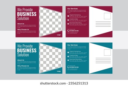 professional business post card design template vector file