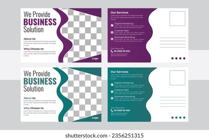 professional business post card design template vector file