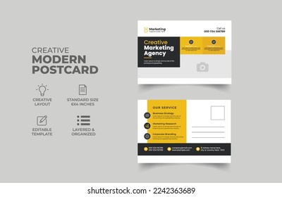 Professional business postcard design template, event card design, corporate EDDM postcard template, invitation design 