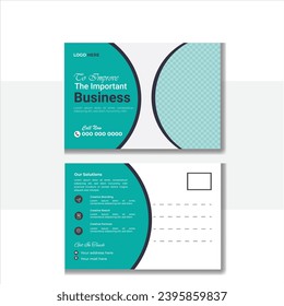 Plantilla de diseño profesional de postales para postales para empresas, diseño de postales para agencias de marketing digital, adecuado para el diseño de portadas de paisajes o folletos para paisajes.
