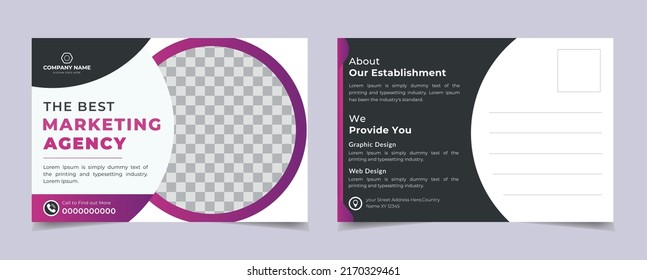 professional business postcard or EDDM postcard design template for your business agency