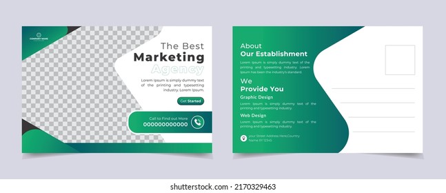 professional business postcard or EDDM postcard design template for your business agency