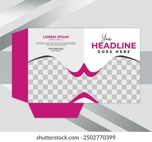professional business presentation folder or creative file folder design template