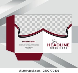 professional business presentation folder or creative file folder design template