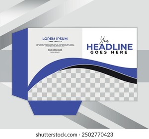 professional business presentation folder or creative file folder design template