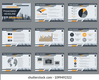 Professional Business Presentation Slide Show Vector Stock Vector ...