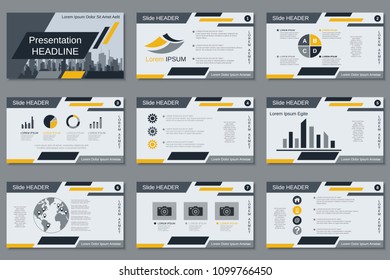 Professional business presentation, slide show, infographic elements, brochure vector design template