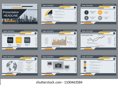 Professional Business Presentation, Slide Show, Infographic Elements, Brochure Vector Design Template