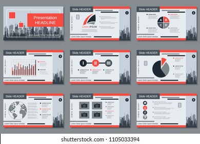 Professional business presentation, slide show, infographic elements, brochure vector design template