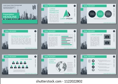 Professional business presentation, slide show, infographic elements, annual report, brochure vector design