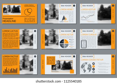 Professional business presentation, slide show, infographic elements, annual report, brochure vector design