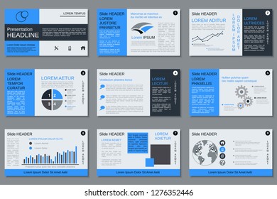 Profesional presentación de negocios, presentación de diapositivas, elementos infográficos, informe anual, diseño de Vector de folleto