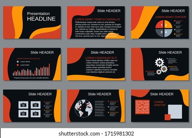 Professional business presentation, slide show, infographic elements, annual report, brochure vector design