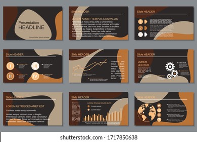 Professional business presentation, slide show, infographic elements, annual report, brochure vector design