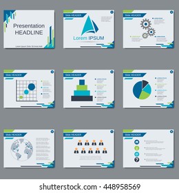 Professional business presentation, slide show vector geometric design template
