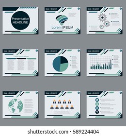 Professional business presentation, slide show vector design template. 