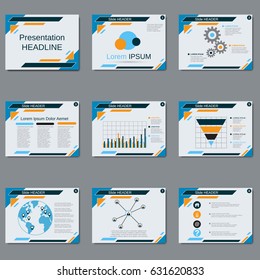 Professional business presentation, slide show vector design template