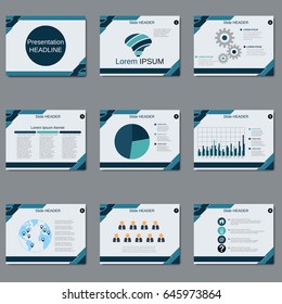 Professional business presentation, slide show vector design template