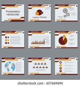 Professional business presentation, slide show vector design template