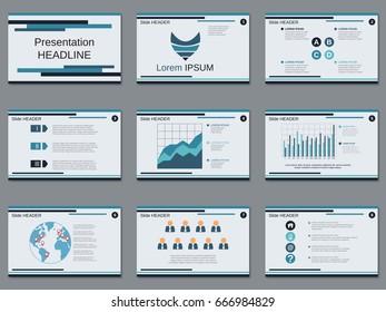 Professional business presentation, slide show vector design template