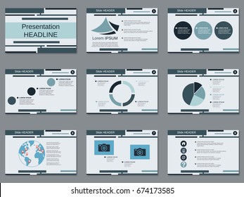 Professional business presentation, slide show vector design template