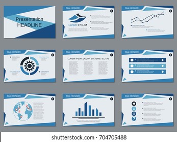 Professional business presentation, slide show vector design template