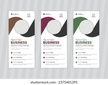 Professional business rack card or dl flyer design template