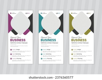 Professional business rack card or dl flyer design template