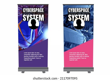 Professional business roll up banner design. Vector easy to editable