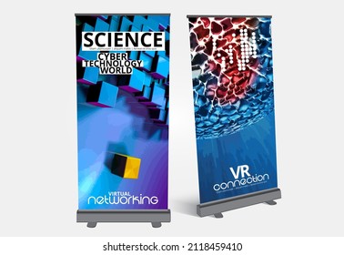 Professional business roll up banner design. Vector easy to editable