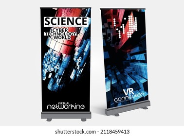 Professional business roll up banner design. Vector easy to editable