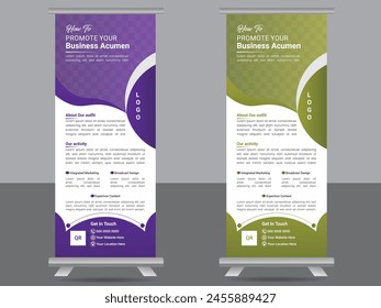 Professional Business Roll Up Banner Design Template.
