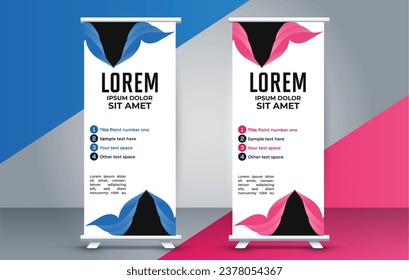 professional business roll up display standee template design